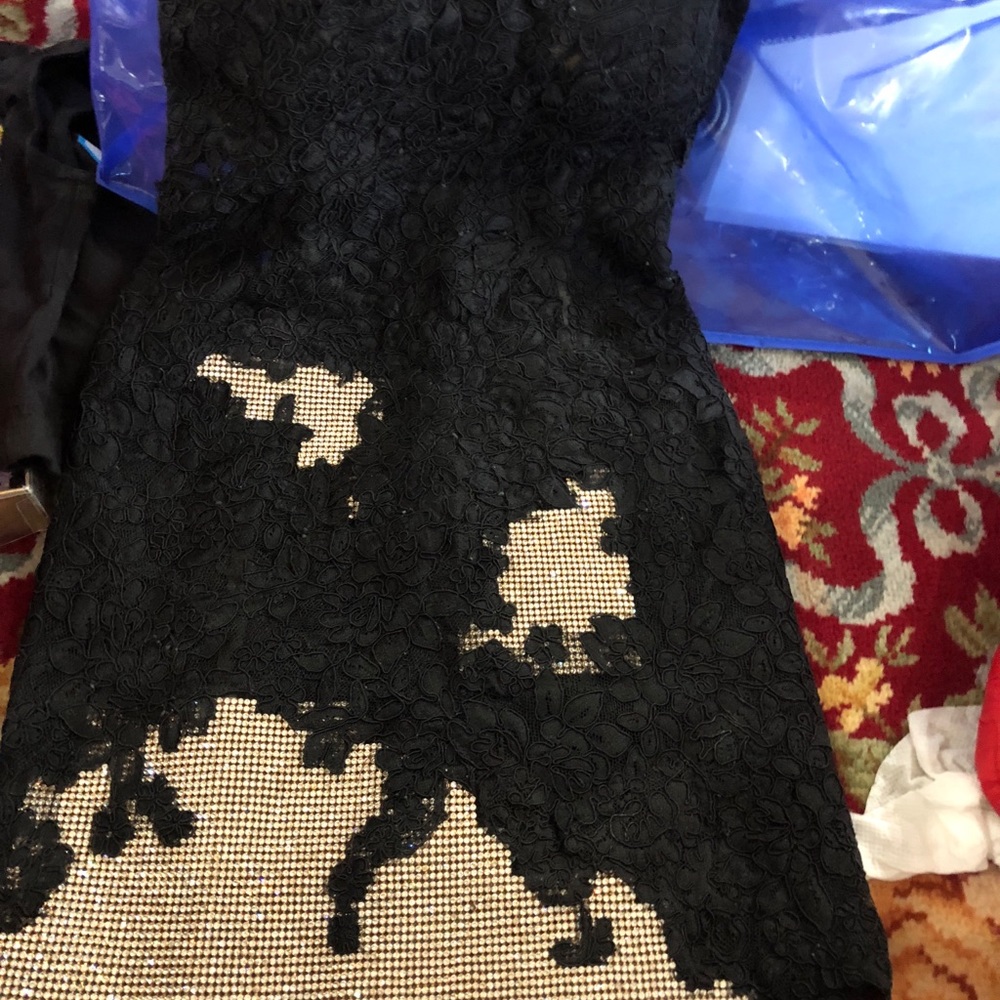 Black dress with Swarovski crystal stones